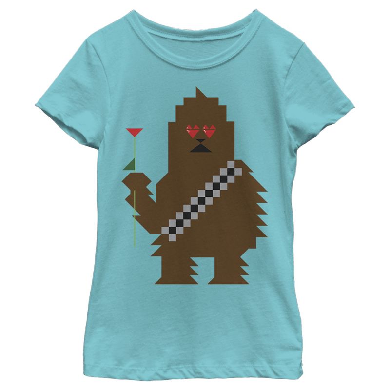 Girl's Star Wars Valentine's Day Chewbacca T-Shirt, 1 of 4