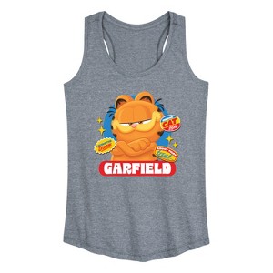 Women's - Garfield - Garfield Stickers Graphic Racerback Tank - 1 of 4