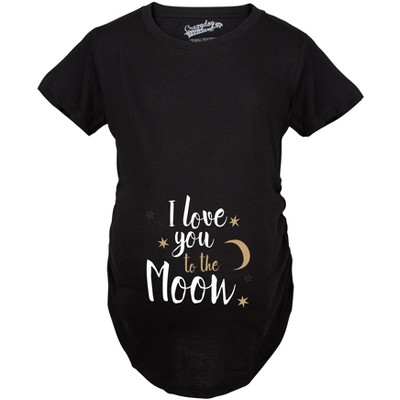 Maternity I Love You To The Moon Cute Maternity Shirts Announce Pregnancy Shirt Fun - Crazy Dog Maternity T Shirt