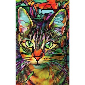 Sunsout Cookie Stained Glass Cat 550 pc Jigsaw Puzzle 71341 - 1 of 4