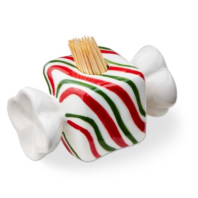tag Candy Toothpick Holder Set - Fun Kitchen Accessories for Serving - Hand Wash - 3.5" L x 1.75" W x 2" H