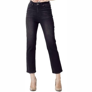 Women's High Rise Crop Straight Jeans - RISEN - 1 of 4