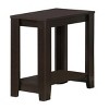 FONTOI End Tables Minimalist Style, Straight Leg Design, Dark Wood Side and Modern Design Table for Home Office Decor, Brown, 28"*15"*6" - 3 of 4