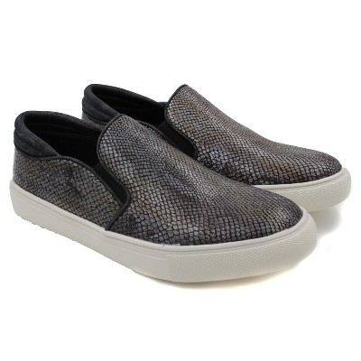 Corkys Womens Selena Snake Print Slip-On Fashion Sneakers