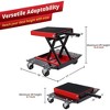 3.7" To 15.4" Motorcycle Lifter 1100 lbs Stand Lift Jack Table With Deck & Wheels - 2 of 4