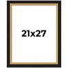 PosterPalooza | Embellished Brown Picture Frame - UV Acrylic, Foam Board Backing, Hanging Hardware - 2 of 4