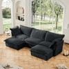 Oversized 120" Corduroy Slipcovered U-Shaped Modular Sectional Sofa with French Edges and Removable Covers, 5-Piece Free combination - 2 of 4