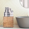100% Cotton Medium Weight Floral Infinity Trim 8 Piece Bathroom Towel Set by Blue Nile Mills - 2 of 4