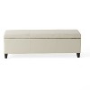NicBex Modern 51.25" Storage Bench Wood Accent Stools with Cushioned Top for Bedroom and Entryway - 3 of 4
