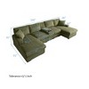 GDFStudio Rye Modern 126" 6-Seater U-Shaped Corduroy Upholstered Sectional Sofa with Console - 3 of 4