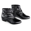 Collections Etc Faux Leather Scrunch Ankle Boots, Wide Width - 2 of 3