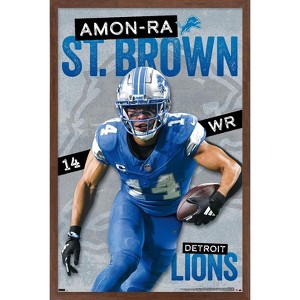 Trends International NFL Detroit Lions - Amon-Ra St. Brown 24 Framed Wall Poster Prints - 1 of 4