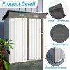 5x3 Ft Metal Storage Shed, Waterproof Outdoor Tool Storage Cabinet Garden Shed With Lockable Hinged Doors, For Backyard Patio Lawn - 4 of 4