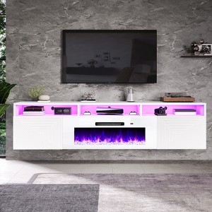AMERLIFE Floating TV Stand with 40" Electric Fireplace - 1 of 4
