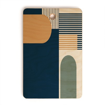 Sheila Wenzel-Ganny Cool Color Palette Pattern Rectangle Cutting Board - Deny Designs