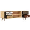 vidaXL TV Stand Multicolor Solid Mango Wood, Steel - 4 of 4