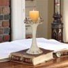 Elegant Floral Decorative Candle Holder, Metal Candle Holder, Distressed Finish Candle Holder, Large Size, 1pc - 3 of 4