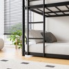 MAYEERTY Triple Twin Bunk Beds - Twin Over Twin Over Twin Metal Frame, 2 Ladders, Guard-Rail, No Box Spring, Black - 4 of 4