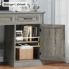 47" Executive Desk, Computer Desk with Drawers, Storage Cabinet & Charging Station - 4 of 4