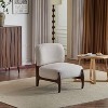 25.5" Modern Boucle Lounge Chair with Solid Wood Frame, Soft and Durable Boucle Upholstery, Perfect for Living Room, Bedroom, or Office - 2 of 4