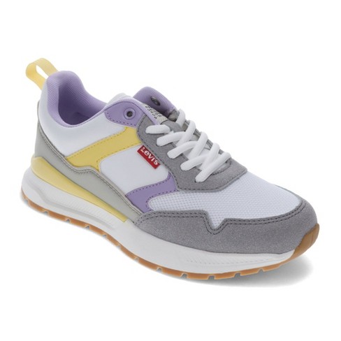 Levi's Womens Oats 2 Vegan Synthetic Leather Casual Trainer Sneaker Shoe,  White/lilac/sunlight, Size 10 : Target