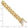 Black Bow Jewelry Men's 14k Yellow Gold, 8.75mm Rounded Curb Chain Bracelet, 8 Inch - 3 of 4