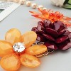 Floral Crystal Bib Necklace - Chunky Statement Collar with Pearls for Women - 4 of 4