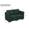 Belffin Corduroy Loveseat, Luxury Modular Love Seat with Storage, Modern Couch for Living Room - 4 of 4