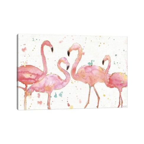 Flamingo Fever I by Anne Tavoletti Unframed Wall Canvas - iCanvas - image 1 of 4