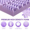 Itopfox 3 Inch 7-Zone Twin Mattress Topper Egg Crate Foam Bed Pad for Back Pain Relief, Cooling Gel Infused with CertiPUR-US & Oeko-TEX Certification - 3 of 4