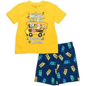 CoComelon JJ T-Shirt French Terry Shorts Set Yellow/Blue - 1 of 4