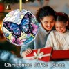 Butterfly Christmas Ornaments for Women Stained Glass Hanging Ornament for Xmas Tree - 2 of 4