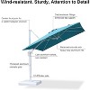 PURPLE LEAF Patio Umbrella White Cantilever Offset Umbrella Square Outdoor Umbrella with 360-degree Rotation for Garden Deck Pool - 3 of 4