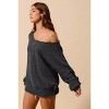 I am a Fashion junky SO ME Loose Fit Exposed Seam Slouchy Boucle Sweater - 2 of 3
