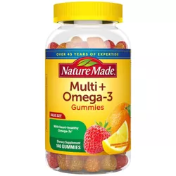 Nature Made Multivitamin + Omega-3 Gummies - Strawberry, Lemon & Orange - 140ct