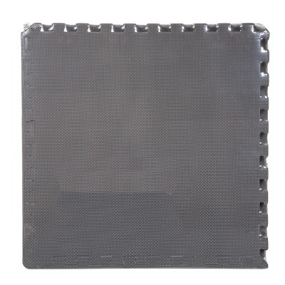 Gray Interlocking EVA Foam Floor Mat Tiles, 24" x 24", 6 Count