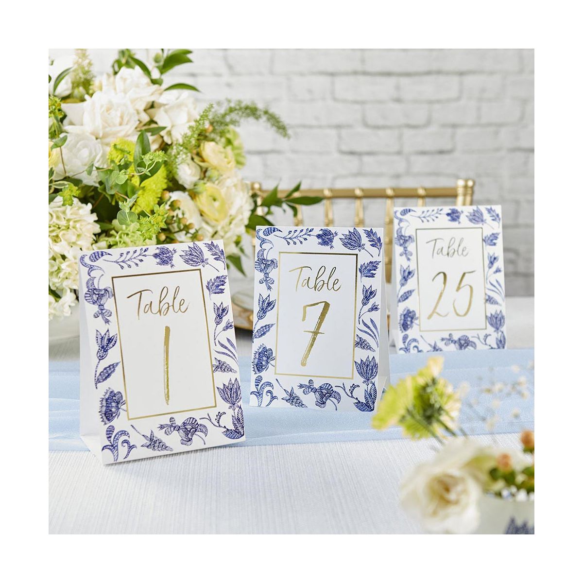 Kate Aspen Blue Willow Wedding Table Numbers (1-25) | 28537NA - thumbnail 4