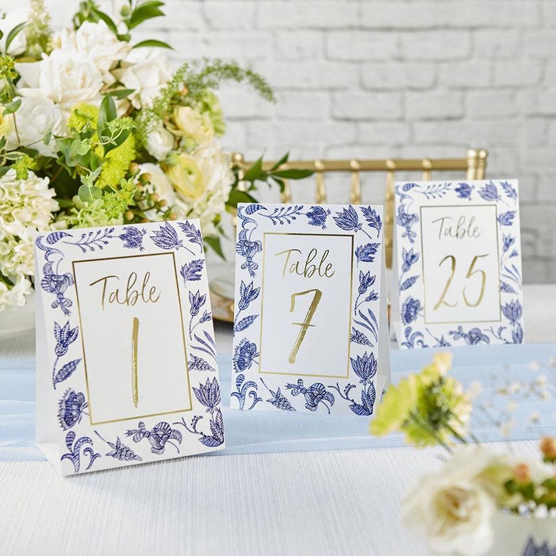 Kate Aspen Blue Willow Wedding Table Numbers (1-25) | 28537NA, 4 of 8