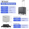 BEAFUP 18" Hard Shell Luggage with Front Open Door & Laptop Interlayer with Built-In TSA Lock - Lightweight PC Travel with Spinner Wheels - 3 of 4