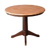 International Concepts 36" Round Top Pedestal Table-28.9" H, Cinnamon/Espresso - image 2 of 4