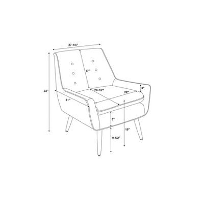 Natural Faux Sherpa Upholstered Accent Chair with Wood Legs