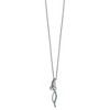 Black Bow Jewelry 1/3 Ctw Blue & White Diamond Swirl Bar Necklace in Sterling Silver - 2 of 4