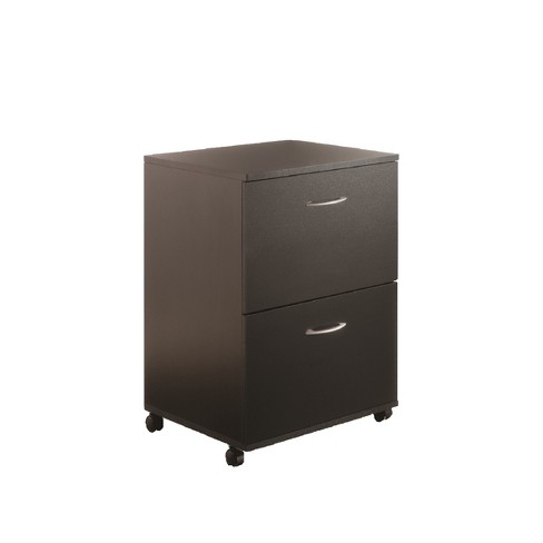 Essentials 2 Drawer Mobile Filing Cabinet Black Nexera Target