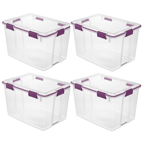 Sterilite 50 Quart Clear Latched Plastic Storage Container : Target