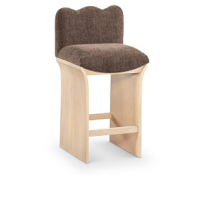 Meridian Furniture,Shaw Chenille Fabric Upholstered Counter Stool - 1 of 4