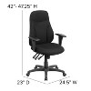 Flash Furniture High Back Black Fabric Multifunction Swivel Ergonomic Task Office Chair with Adjustable Arms - 4 of 4