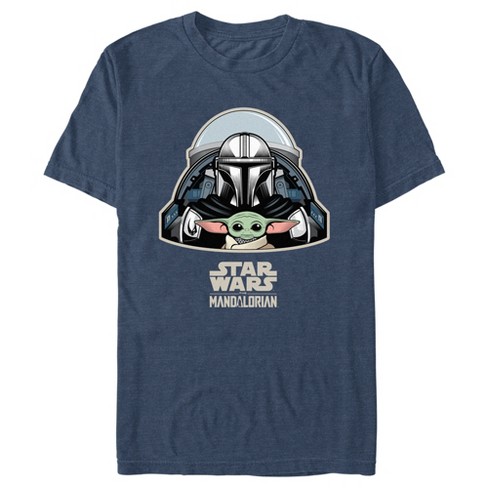 Men's Star Wars: The Mandalorian Grogu And Din Djarin Take Flight T ...