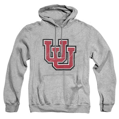 Men's University Of Utah Distressed Primary Pull-Over Hoodie