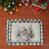 Unique Bargains Christmas Place Mats Flax Red White Green Black 11.8" x 17.7" 2 Pcs - 2 of 4