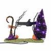 Department 56 Villages 7.75 In Lit Trick Or Treat Lane Entrance Spider Sisal Tree Sign Village Accessories - 3 of 3